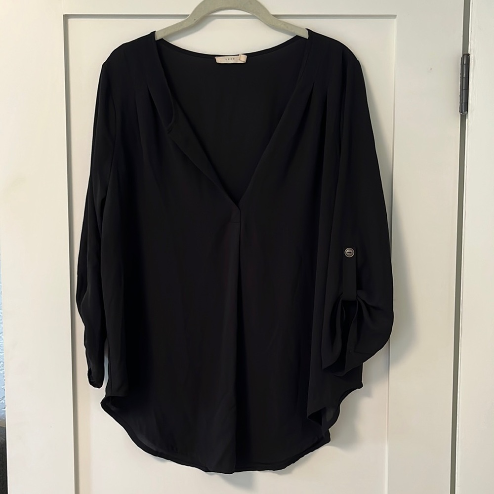 Lush Slouchy 3/4 Sleeve Blouse
